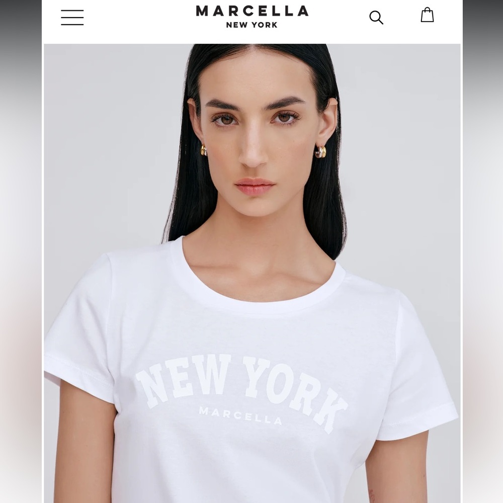 MARCELLA White Short Sleeve Tee